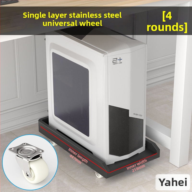 Držiak na stolný počítač s dvoma úrovňami, z plastu, prenosný a otáčavý, montáž bez vŕtania