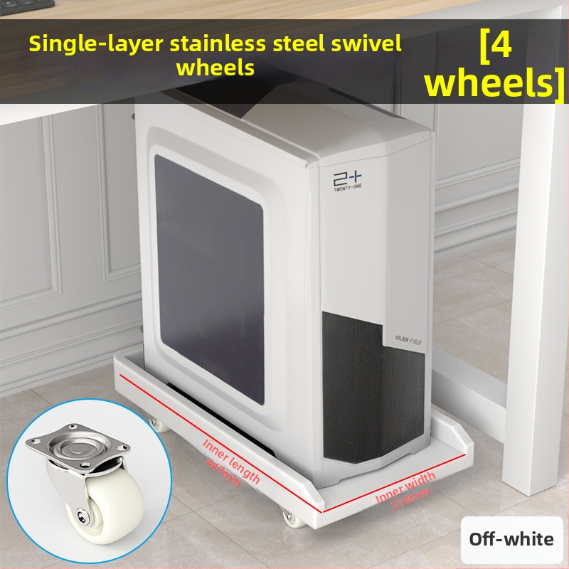 Držiak na stolný počítač s dvoma úrovňami, z plastu, prenosný a otáčavý, montáž bez vŕtania