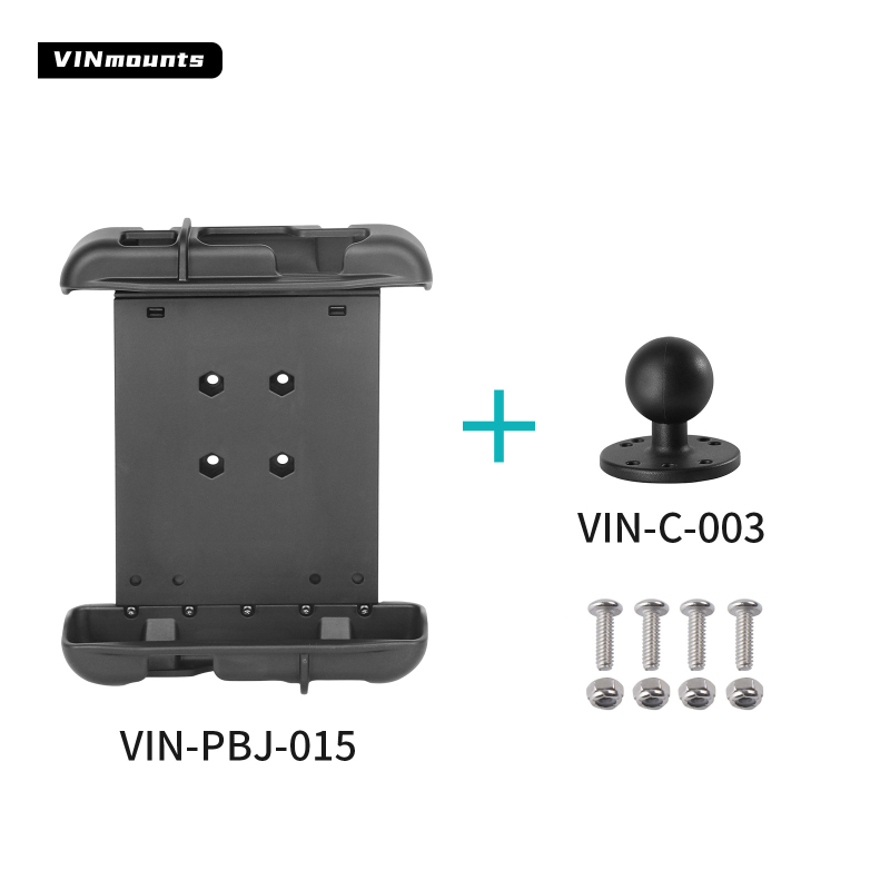 Vin-pbj-015 Universālais planšetes turētājs ar bumbas galvu (izstiepjams fiksēts tips) – vācu pastiprināts neilons, slodze līdz 2 kg, caurumu attālums 30×38 mm