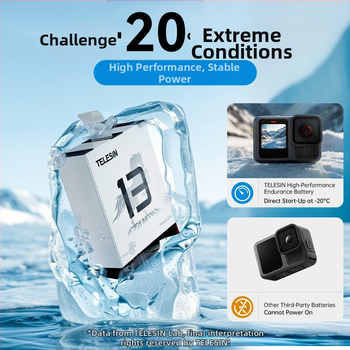 TELESIN GP13 Πρώτης Γενιάς Υψηλής Απόδοσης Λιθίου Μπαταρία για GoPro 13