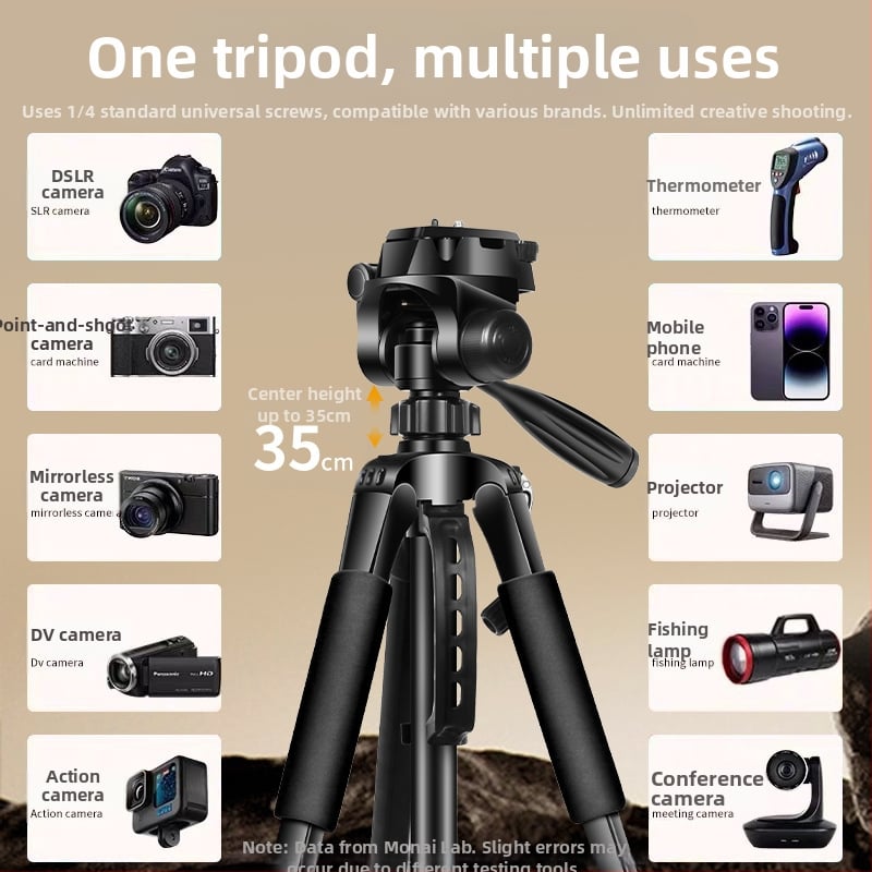 Statív z uhlíkovej ocele pre DSLR a bezzrkadlovky — prenosný trojnožný stojan