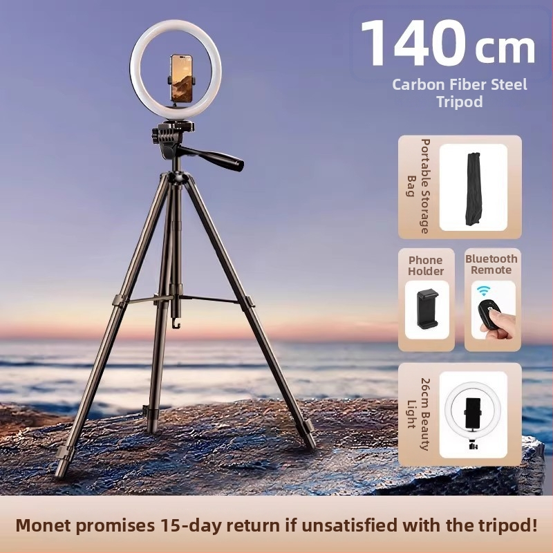 Vastagított szénacélból készült kamerat tripod DSLR és tükör nélküli kamerákhoz — hordozható háromszög állvány