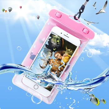 Husă PVC impermeabilă pentru telefon cu design animat de desene animate, husă transparentă sigilată pentru telefoane și camere, capacitate până la 6 inch, personalizabilă, potrivită pentru înot, excursii, scufundări, drumeții, plimbare pe râu
