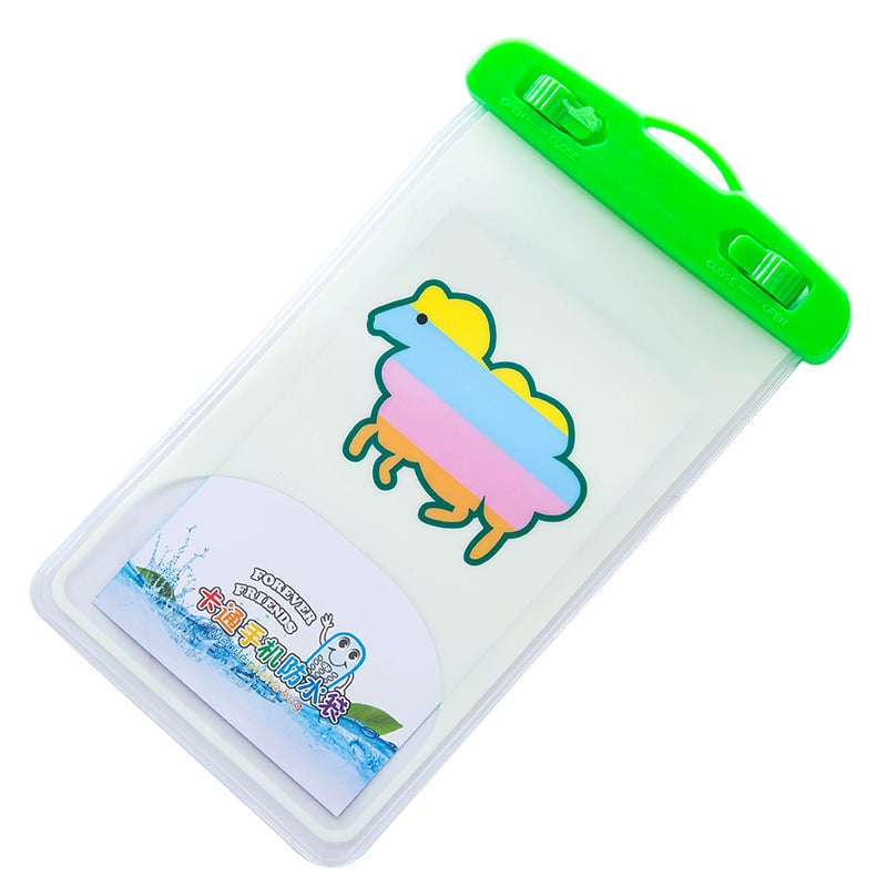 Husă PVC impermeabilă pentru telefon cu design animat de desene animate, husă transparentă sigilată pentru telefoane și camere, capacitate până la 6 inch, personalizabilă, potrivită pentru înot, excursii, scufundări, drumeții, plimbare pe râu