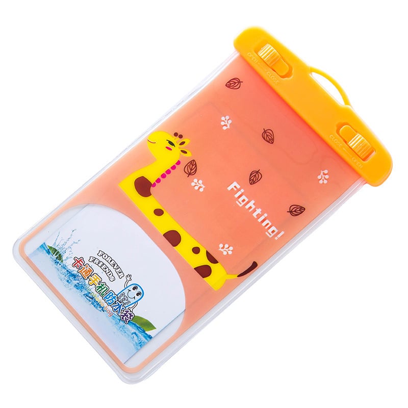 Husă PVC impermeabilă pentru telefon cu design animat de desene animate, husă transparentă sigilată pentru telefoane și camere, capacitate până la 6 inch, personalizabilă, potrivită pentru înot, excursii, scufundări, drumeții, plimbare pe râu