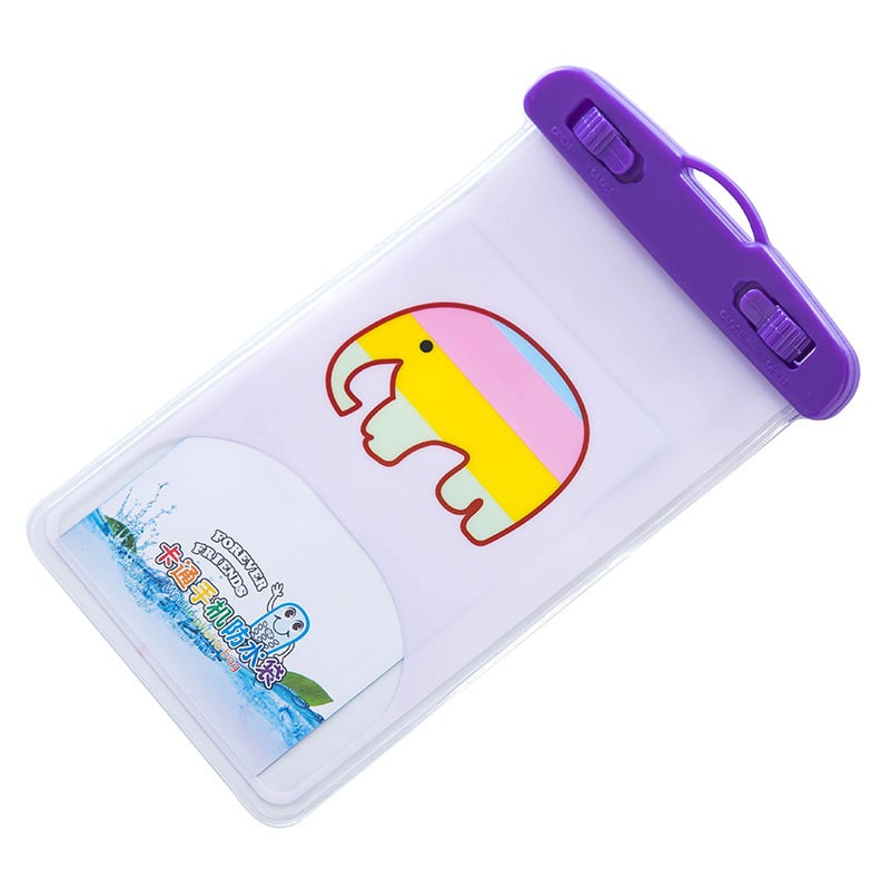 Husă PVC impermeabilă pentru telefon cu design animat de desene animate, husă transparentă sigilată pentru telefoane și camere, capacitate până la 6 inch, personalizabilă, potrivită pentru înot, excursii, scufundări, drumeții, plimbare pe râu