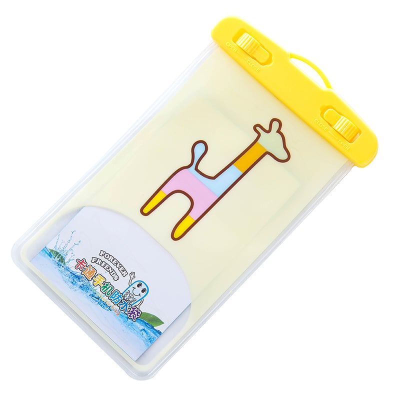 Husă PVC impermeabilă pentru telefon cu design animat de desene animate, husă transparentă sigilată pentru telefoane și camere, capacitate până la 6 inch, personalizabilă, potrivită pentru înot, excursii, scufundări, drumeții, plimbare pe râu