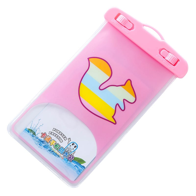 Husă PVC impermeabilă pentru telefon cu design animat de desene animate, husă transparentă sigilată pentru telefoane și camere, capacitate până la 6 inch, personalizabilă, potrivită pentru înot, excursii, scufundări, drumeții, plimbare pe râu