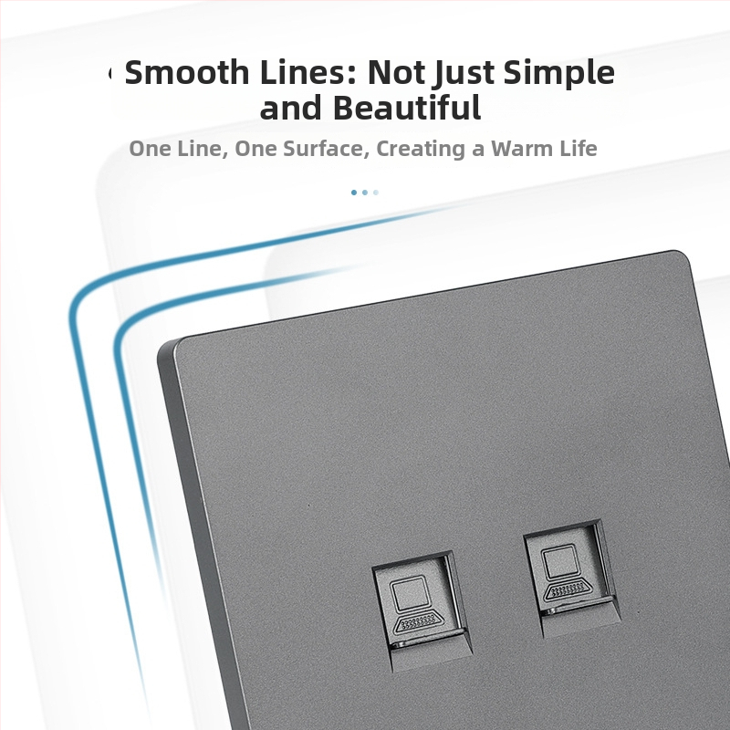 86 tips sienas tīkla ligzdas panelis gigabitam — 1–2 ostas, X7 sērija, PC korpuss, vara vadītāji, AC125V, 3C sertifikāts