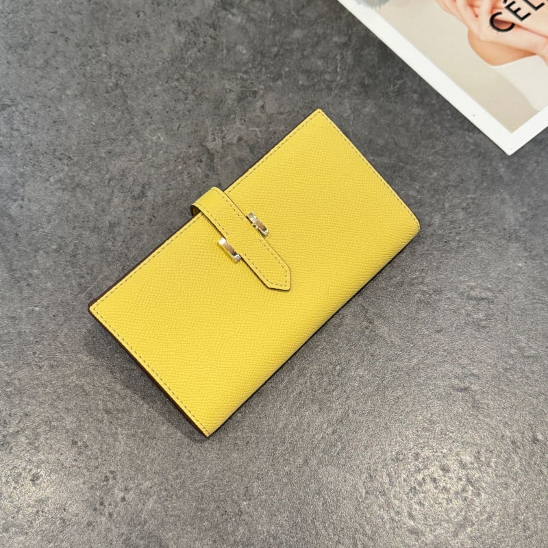 Portofel lung pentru femei din piele naturală, piele de vită din primul strat, ultraușor, capacitate extensibilă, lansare iarna 2025, Orange Cat Leather Goods