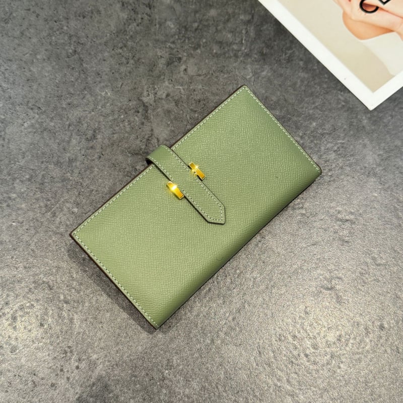 Portofel lung pentru femei din piele naturală, piele de vită din primul strat, ultraușor, capacitate extensibilă, lansare iarna 2025, Orange Cat Leather Goods