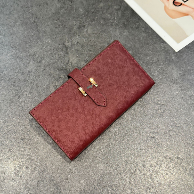 Portofel lung pentru femei din piele naturală, piele de vită din primul strat, ultraușor, capacitate extensibilă, lansare iarna 2025, Orange Cat Leather Goods