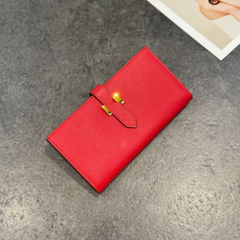 Portofel lung pentru femei din piele naturală, piele de vită din primul strat, ultraușor, capacitate extensibilă, lansare iarna 2025, Orange Cat Leather Goods