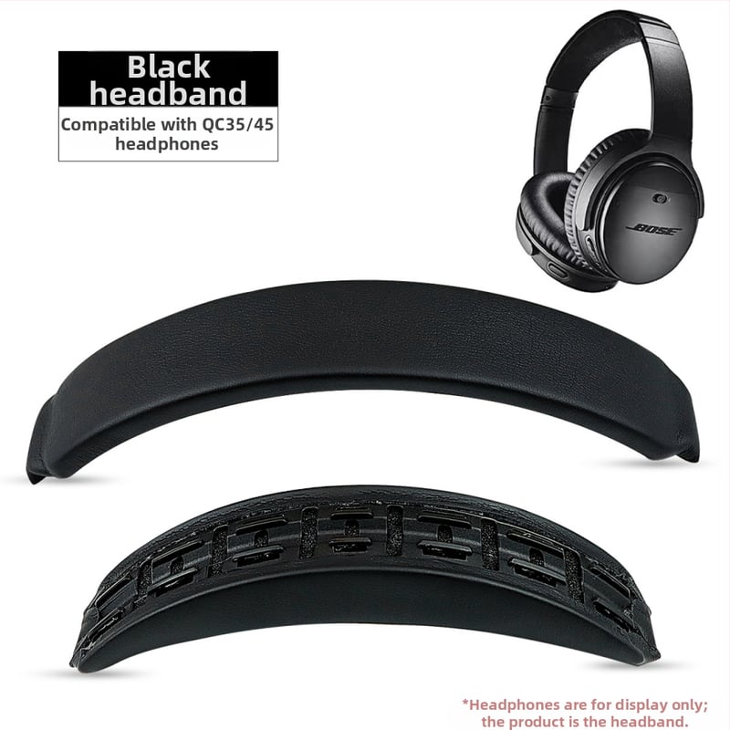 Bose QC35/QC45 ausu galvas siksnas nomaiņa — augšējā un apakšējā uzstādīšana ar snap-in, saderīga ar QC35/QC45, Headphonemagic