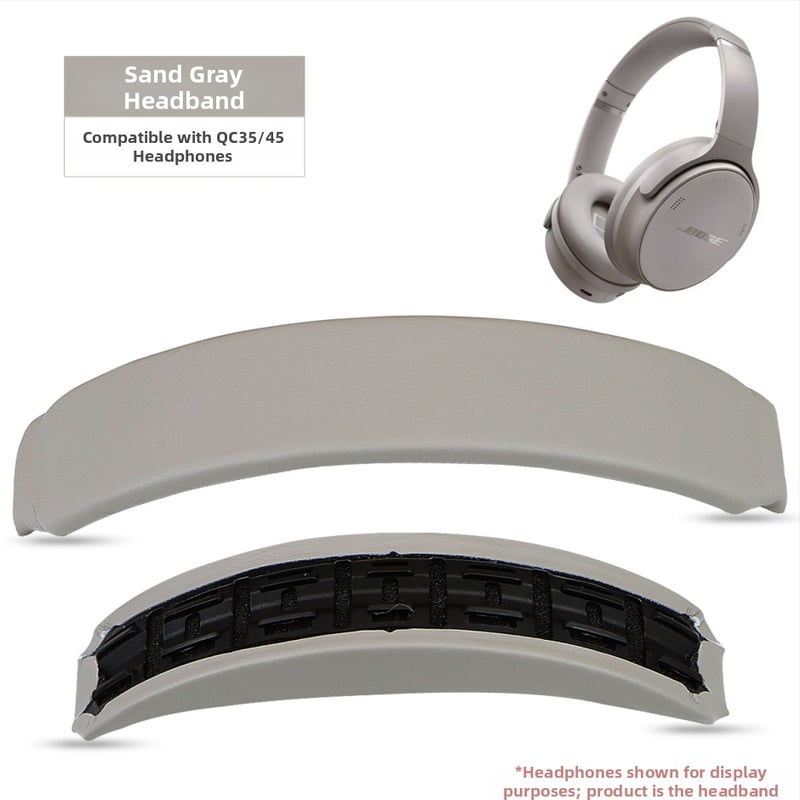 Bose QC35/QC45 ausu galvas siksnas nomaiņa — augšējā un apakšējā uzstādīšana ar snap-in, saderīga ar QC35/QC45, Headphonemagic