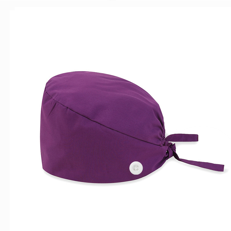 Unisex ķirurģijas cepure, poliestera-kokvilnas audums, twill, vienkrāsains raksts, druka, plakanais augšdaļas dizains