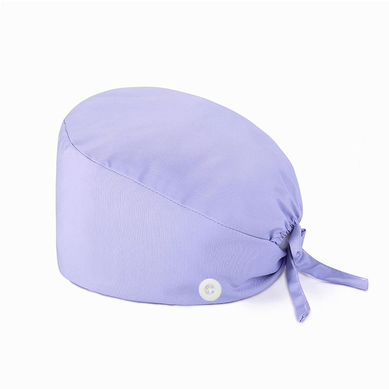 Unisex ķirurģijas cepure, poliestera-kokvilnas audums, twill, vienkrāsains raksts, druka, plakanais augšdaļas dizains