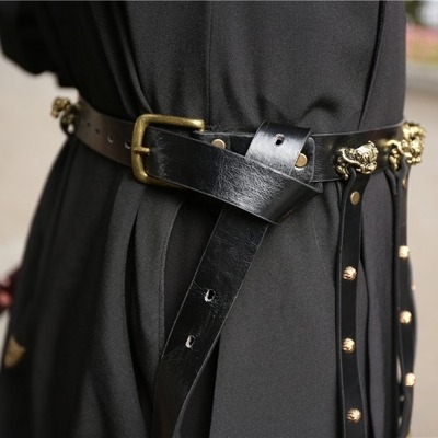 Set de accesorii Hanfu: curea de talie din piele, brățară de încheietură și bandă – piele artificială, cataramă din aliaj, închidere cu pin, lățime 2–4 cm, vara 2021