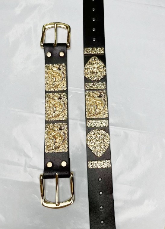 Set de accesorii Hanfu: curea de talie din piele, brățară de încheietură și bandă – piele artificială, cataramă din aliaj, închidere cu pin, lățime 2–4 cm, vara 2021