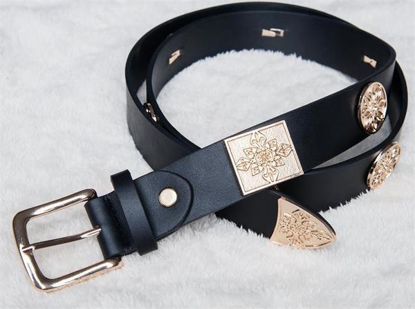 Set de accesorii Hanfu: curea de talie din piele, brățară de încheietură și bandă – piele artificială, cataramă din aliaj, închidere cu pin, lățime 2–4 cm, vara 2021