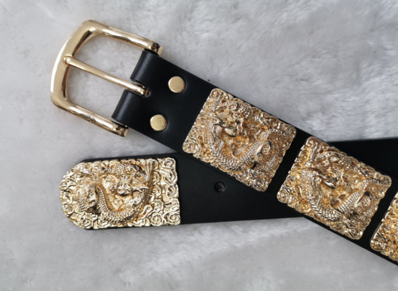 Set de accesorii Hanfu: curea de talie din piele, brățară de încheietură și bandă – piele artificială, cataramă din aliaj, închidere cu pin, lățime 2–4 cm, vara 2021