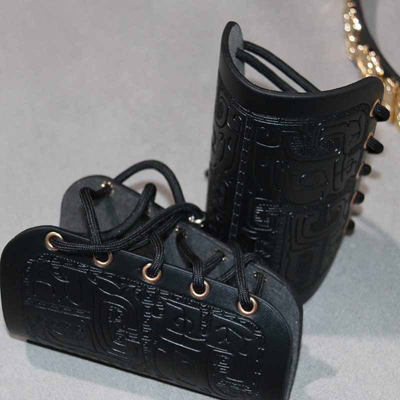 Set de accesorii Hanfu: curea de talie din piele, brățară de încheietură și bandă – piele artificială, cataramă din aliaj, închidere cu pin, lățime 2–4 cm, vara 2021