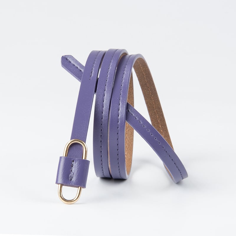 Curea din piele de vițel moale pentru femei, cataramă cu inel dublu, din aliaj, marca Cuckoo, origine Guangzhou