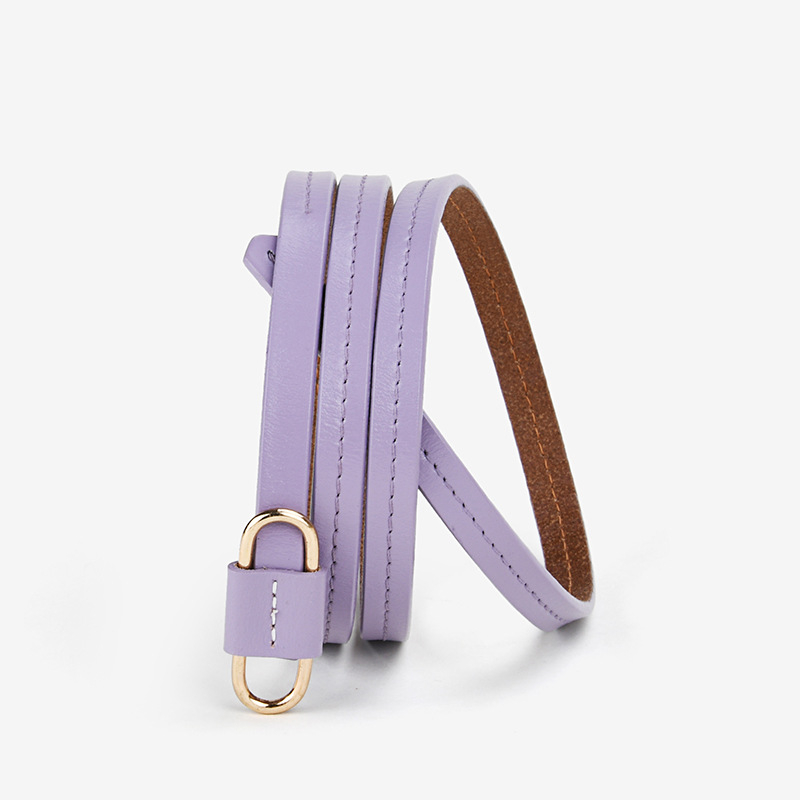 Curea din piele de vițel moale pentru femei, cataramă cu inel dublu, din aliaj, marca Cuckoo, origine Guangzhou