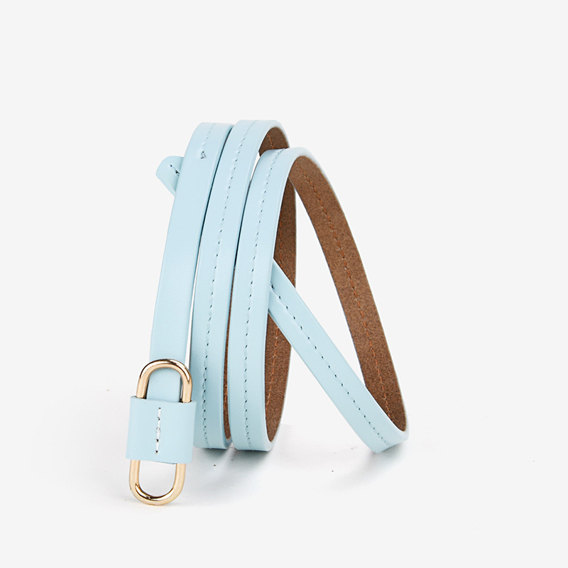 Curea din piele de vițel moale pentru femei, cataramă cu inel dublu, din aliaj, marca Cuckoo, origine Guangzhou