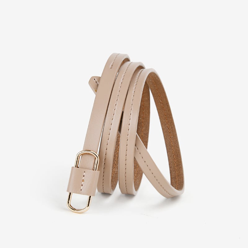 Curea din piele de vițel moale pentru femei, cataramă cu inel dublu, din aliaj, marca Cuckoo, origine Guangzhou