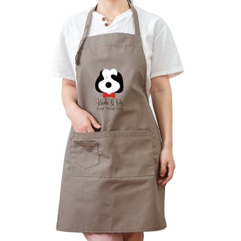 Безръкав престилка за грижа за домашни любимци, анти-замърсяващ, корейски стил, принт с анимационен герой