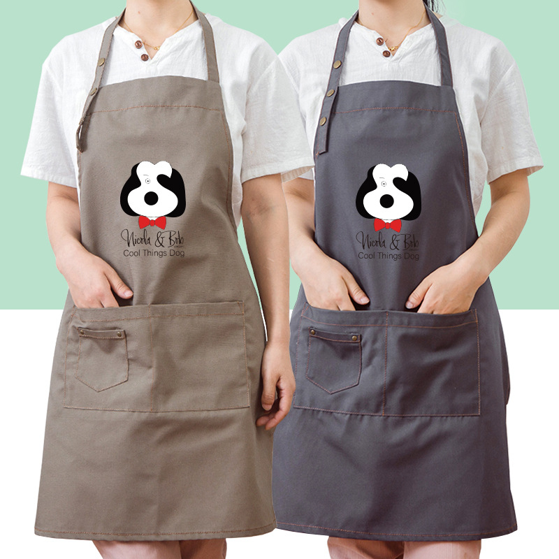 Безръкав престилка за грижа за домашни любимци, анти-замърсяващ, корейски стил, принт с анимационен герой