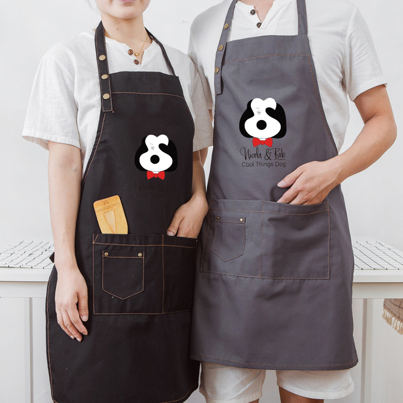 Безръкав престилка за грижа за домашни любимци, анти-замърсяващ, корейски стил, принт с анимационен герой