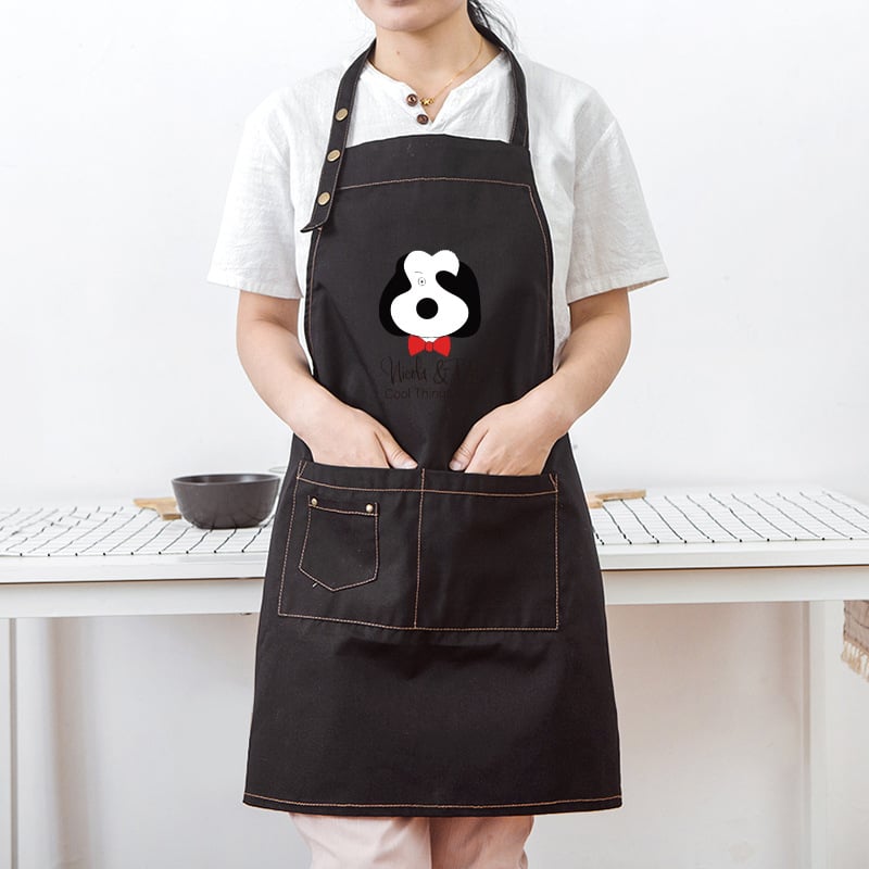 Безръкав престилка за грижа за домашни любимци, анти-замърсяващ, корейски стил, принт с анимационен герой