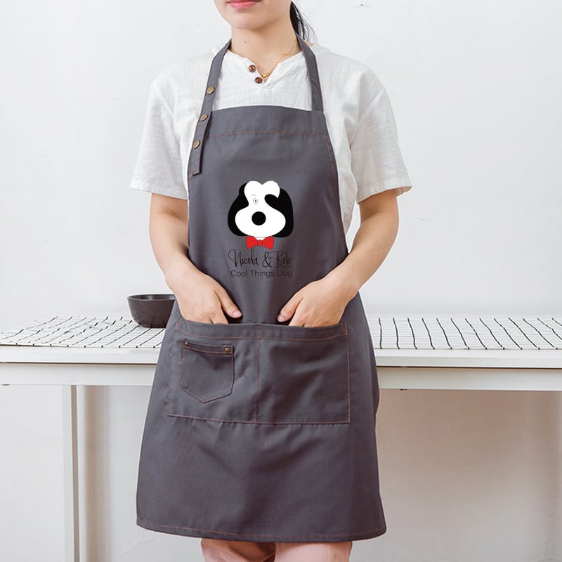 Безръкав престилка за грижа за домашни любимци, анти-замърсяващ, корейски стил, принт с анимационен герой