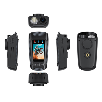 Riteņbraukšanas akcijas kamera ar 4K video, elektronisko stabilizāciju, svilpi un lukturi, 2.0-inch LCD