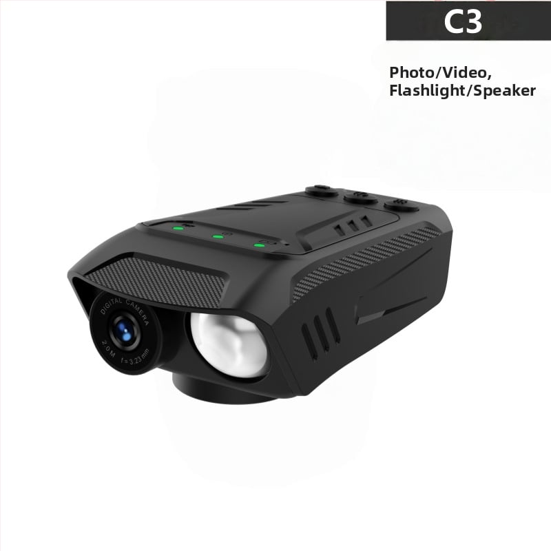 Riteņbraukšanas akcijas kamera ar 4K video, elektronisko stabilizāciju, svilpi un lukturi, 2.0-inch LCD