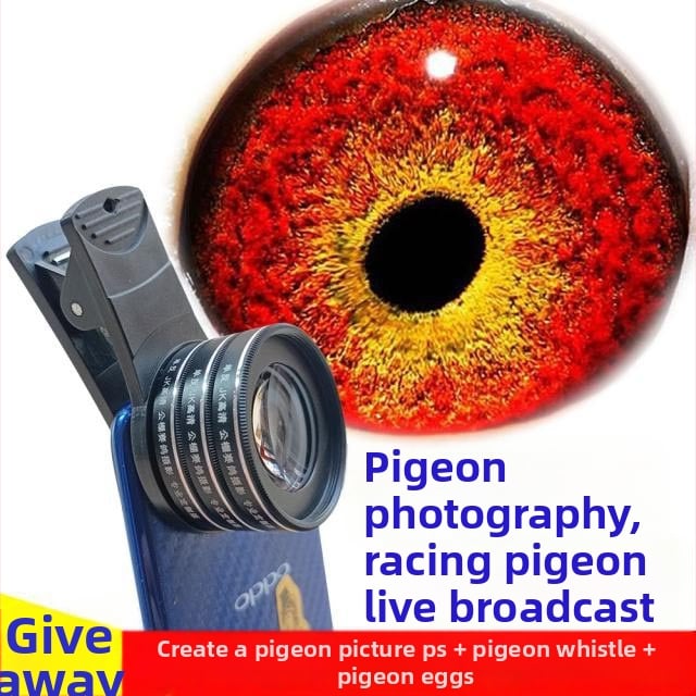 Lunetă macro pentru porumbei cu lupă pentru fotografierea ochilor păsărilor (Universal)