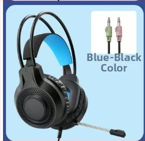 Spēļu USB vada austiņas ar 50 mm skaļruņiem, iebūvēts mikrofons, frekvences diapazons 20 Hz–20 kHz, saderīgs ar PC