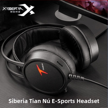 Spēļu USB vada austiņas ar 50 mm skaļruņiem, iebūvēts mikrofons, frekvences diapazons 20 Hz–20 kHz, saderīgs ar PC