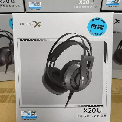 Spēļu USB vada austiņas ar 50 mm skaļruņiem, iebūvēts mikrofons, frekvences diapazons 20 Hz–20 kHz, saderīgs ar PC