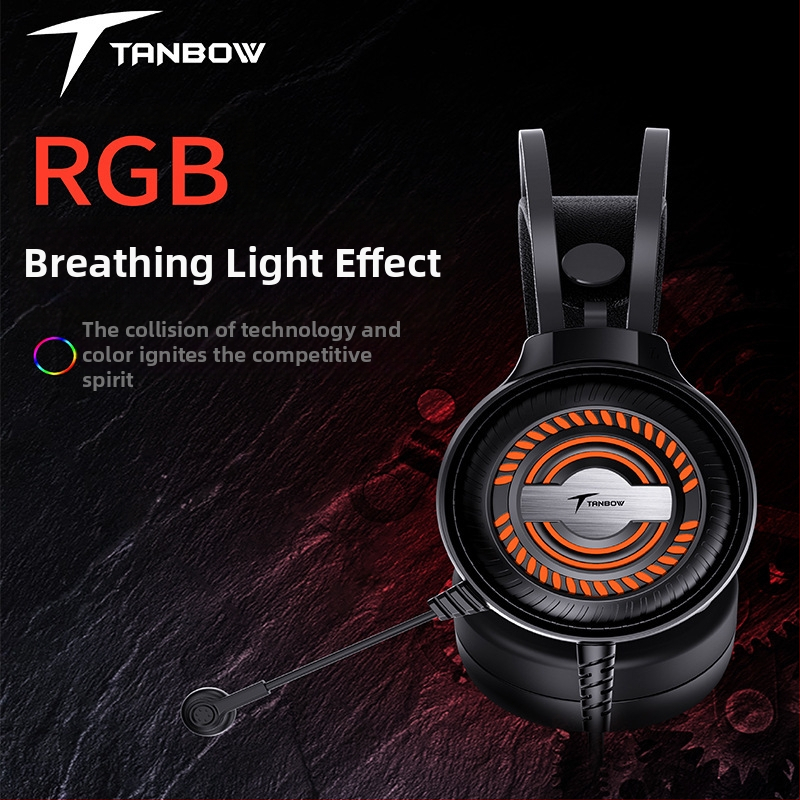 Spēļu USB vada austiņas ar 50 mm skaļruņiem, iebūvēts mikrofons, frekvences diapazons 20 Hz–20 kHz, saderīgs ar PC