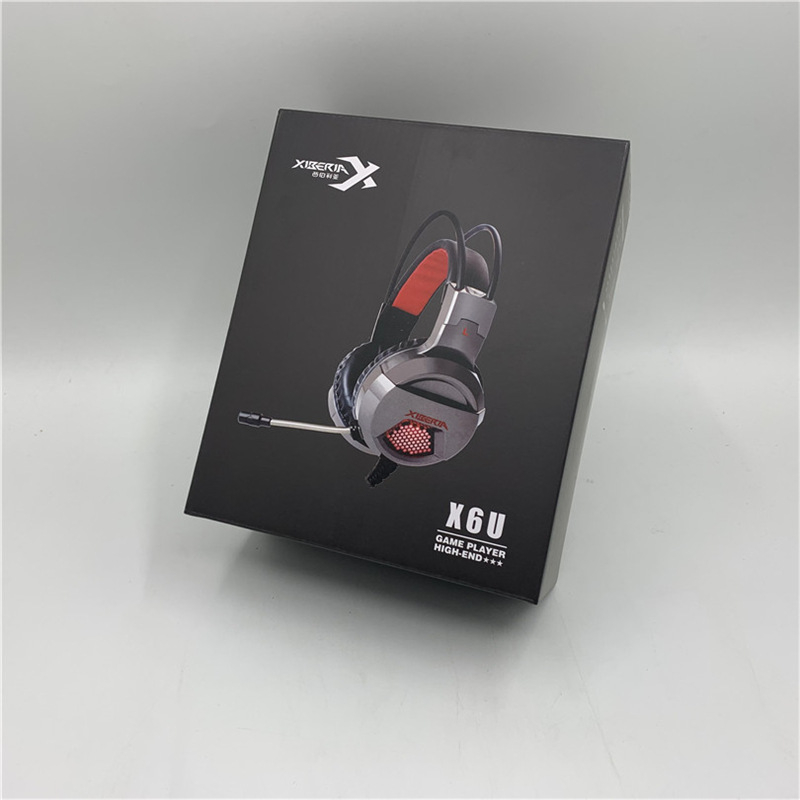 Spēļu USB vada austiņas ar 50 mm skaļruņiem, iebūvēts mikrofons, frekvences diapazons 20 Hz–20 kHz, saderīgs ar PC