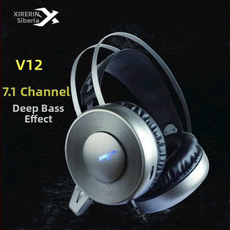 Spēļu USB vada austiņas ar 50 mm skaļruņiem, iebūvēts mikrofons, frekvences diapazons 20 Hz–20 kHz, saderīgs ar PC