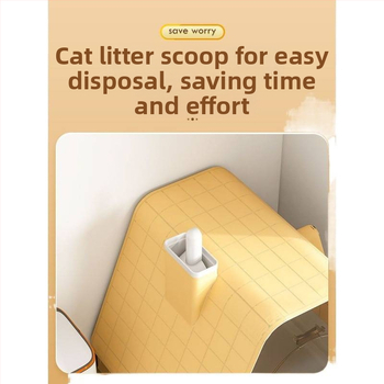 Πλήρως κλειστό κουτί άμμου γάτας με σχεδίαση-συρταριού και έλεγχο οσμών