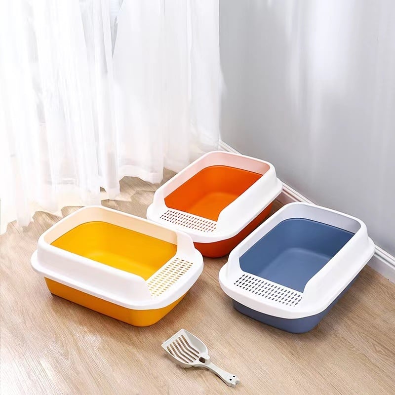 Ημι-κλειστή λεκάνη γάτας με ενσωματωμένο δίσκο, PP υλικό, Jasley