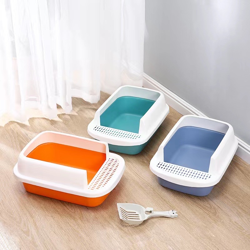 Ημι-κλειστή λεκάνη γάτας με ενσωματωμένο δίσκο, PP υλικό, Jasley