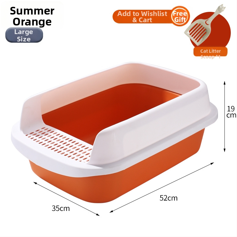 Ημι-κλειστή λεκάνη γάτας με ενσωματωμένο δίσκο, PP υλικό, Jasley