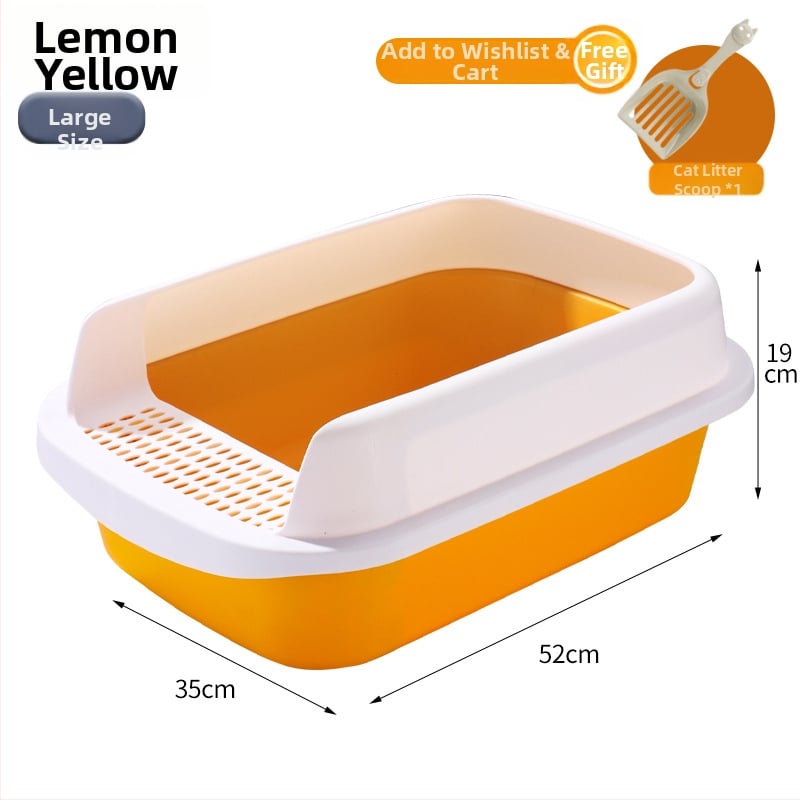 Ημι-κλειστή λεκάνη γάτας με ενσωματωμένο δίσκο, PP υλικό, Jasley