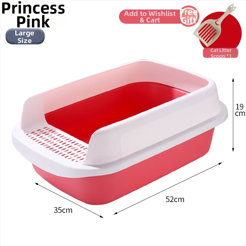 Ημι-κλειστή λεκάνη γάτας με ενσωματωμένο δίσκο, PP υλικό, Jasley